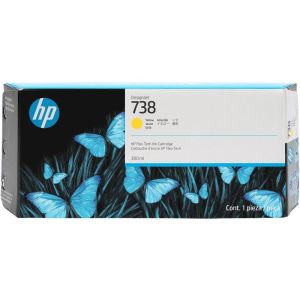 HP 738M 300-ml Yellow DesignJet Ink Cartridge (676N1A)