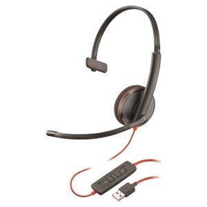 PLANTRONICS Wire 3210 USB-A Headphones Black (80S01A6)