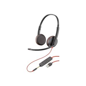 Plantronics Wire 3225 USB-A Stereo Headphones Black (80S11A6)