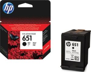 HP 651 Black Original Ink Advantage Cartridge (C2P10AE#BHK)