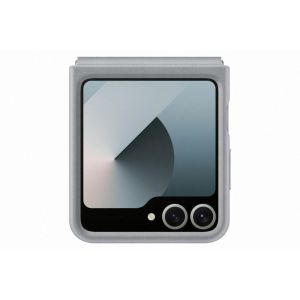 SAMSUNG Flip6 Flap Vegan Leather Case Gray