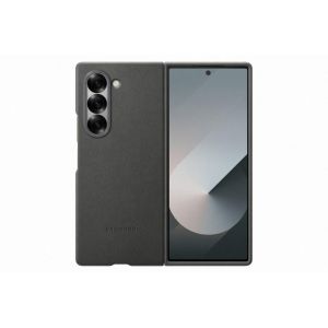 SAMSUNG Fold6 Vegan Leather Case Gray