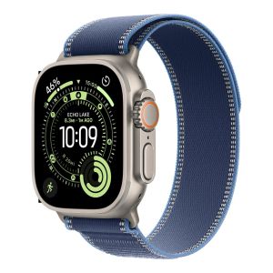 Apple Watch Ultra 3 GPS + Cellular 49mm Natural Titanium Case with Blue/Bright Blue Trail Loop S/M (MEWR4AF/A)