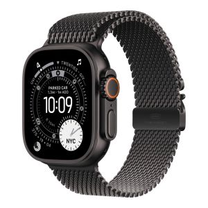 Apple Watch Ultra 3 GPS + Cellular 49mm Black Titanium Case with Black Titanium Milanese Loop Large (MF1T4AF/A)