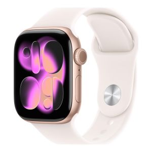 Apple Watch Series 11 GPS + Cellular 42mm Rose Gold Aluminium Case with Light Blush Sport Band S/M (MF8E4AF/A)