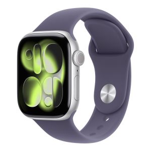 Apple Watch Series 11 GPS + Cellular 42mm Silver Aluminium Case with Purple Fog Sport Band M/L (MF8J4AF/A)