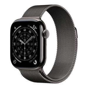 Apple Watch Series 11 GPS + Cellular 42mm Slate Titanium Case with Black Sport Band S/M (MF8R4AF/A)