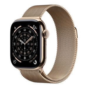 Apple Watch Series 11 GPS + Cellular 42mm Gold Titanium Case with Gold Milanese Loop (MF8Y4AF/A)