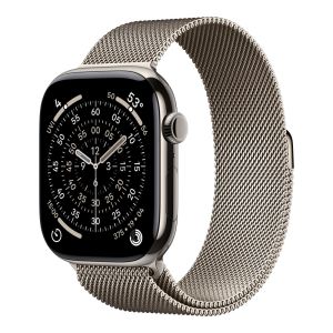 Apple Watch Series 11 GPS + Cellular 46mm Natural Titanium Case with Natural Milanese Loop S/M (MFCY4AF/A)
