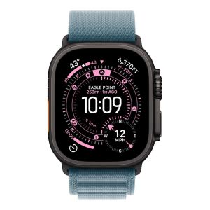 Apple 46mm Alpine Loop Black Titanium Finish Light Blue Small (MG9K4ZM/A)