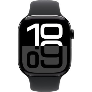 Apple Watch Series 10 GPS 42mm Jet Black Aluminium Case with Black Sport Band - S/M (MWWE3QA/A)