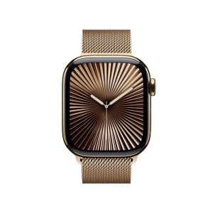 Apple Watch Series 10 GPS + Cellular 42mm Gold Titanium Case with Gold Milanese Loop (MX083QA/A)