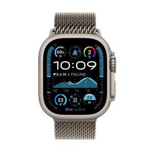 Apple Watch Ultra 2 GPS + Cellular 49mm Natural Titanium Case with Natural Titanium Milanese Loop - S (MX4M3QA/A)