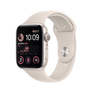 Apple Watch SE GPS 44mm Starlight Aluminium Case with Starlight Sport Band - S/M (MXEU3QA/A)