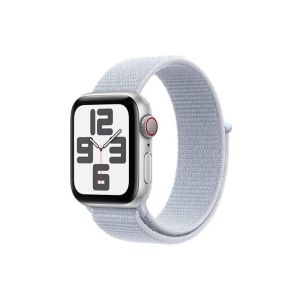 Apple Watch SE GPS + Cellular 44mm Silver Aluminium Case with Blue Cloud Sport Loop (MXGR3QA/A)