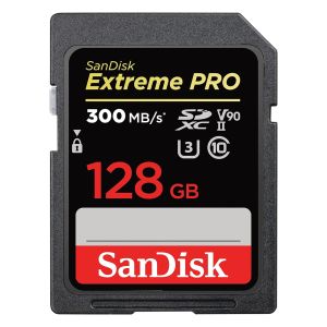 SanDisk Extreme PRO 128GB SDXC Memory Card UHS-II cards Black (SDSDXDK-128G-GN4IN)