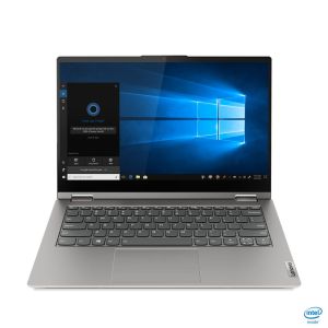 Lenovo ThinkBook 14s Yoga Hybrid (2-in-1) 35.6 cm (14") Touchscreen Full HD Intel® Core™ i7 16 GB DDR4-SDRAM 512 GB SSD Wi-Fi 6 (802.11ax) Windows 10 Pro Grey 20WE0001UE