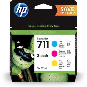 HP 711 28ml CMY Ink Crtg 3-Pack