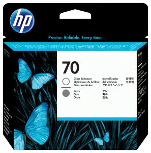 HP 70 Gloss Enhancer and Gray DesignJet Printhead C9410A