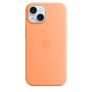 iPhone 15 Plus Silicone Case with MagSafe - Orange Sorbet