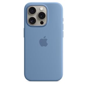 iPhone 15 Pro Max Silicone Case with MagSafe - Winter Blue