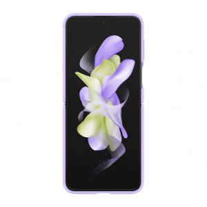 Samsung Flip 4 Silicone Cover With Ring-Lavender EF-PF721TVEGWW